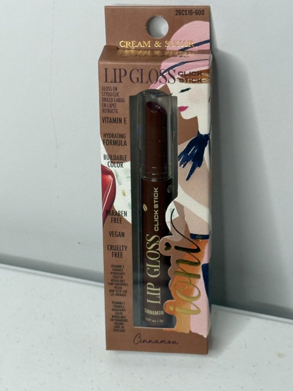 Ioni Cinnamon Lip Gloss Click Stick Nude Coffee Girl Fall Makeup Minimalist